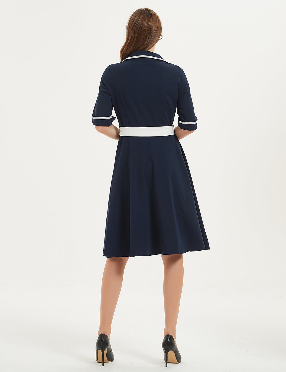Yieks Women's 50s Nautical Sailor Dress YIEKS Yieks Women's 50s Nautical Sailor Dress YIEKS