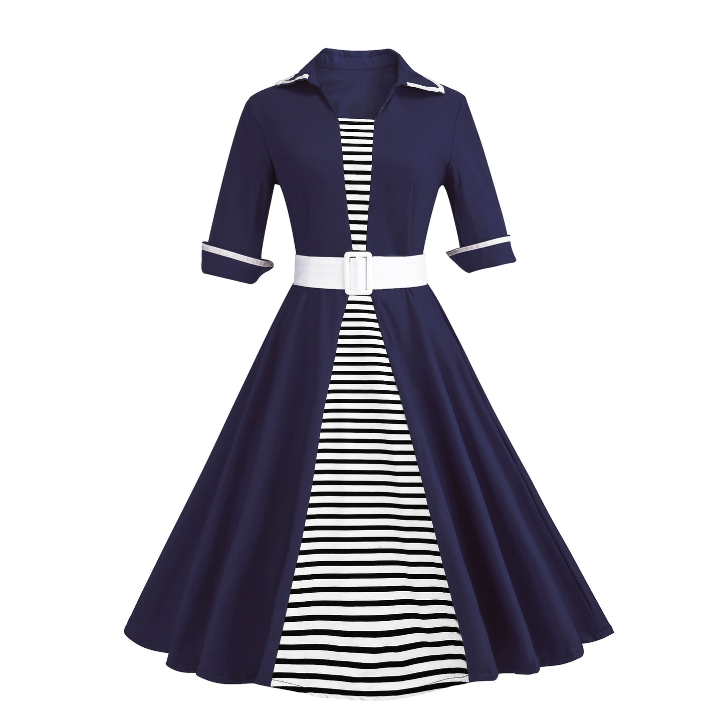 Yieks Women's 50s Nautical Sailor Dress YIEKS Yieks Women's 50s Nautical Sailor Dress YIEKS