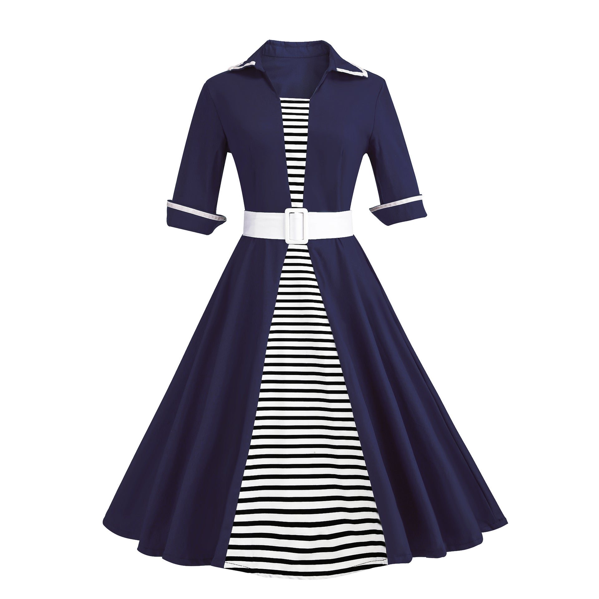 Yieks Women's 50s Nautical Sailor Dress  YIEKS